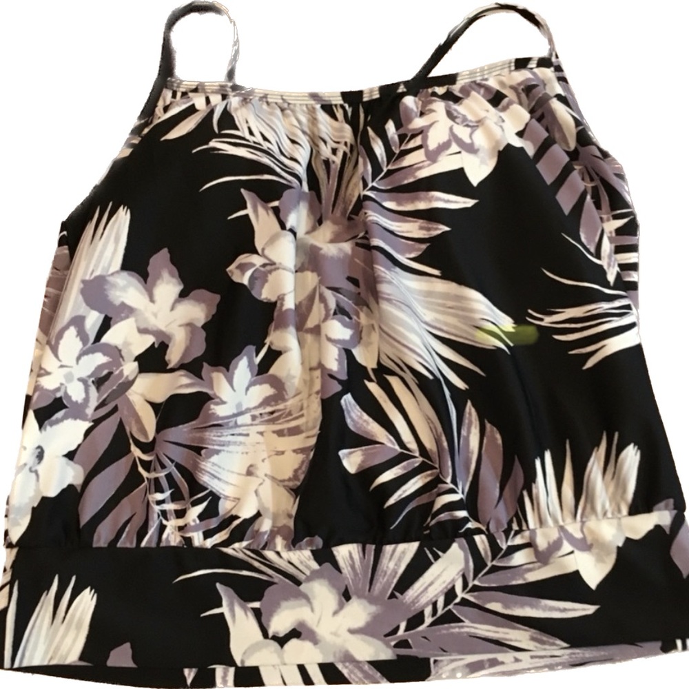 NWOT Kona Sol Tankini Blouson Halter Swim Top, Size Medium